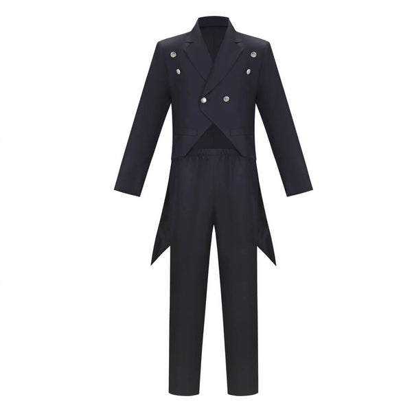 Black Double-Breasted Tailcoat Steampunk Gothic Coat Women